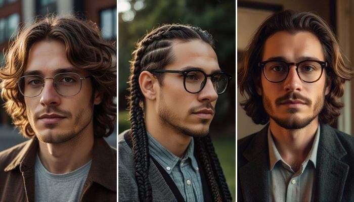 24 Long Hairstyles For Men With Glasses to Try
