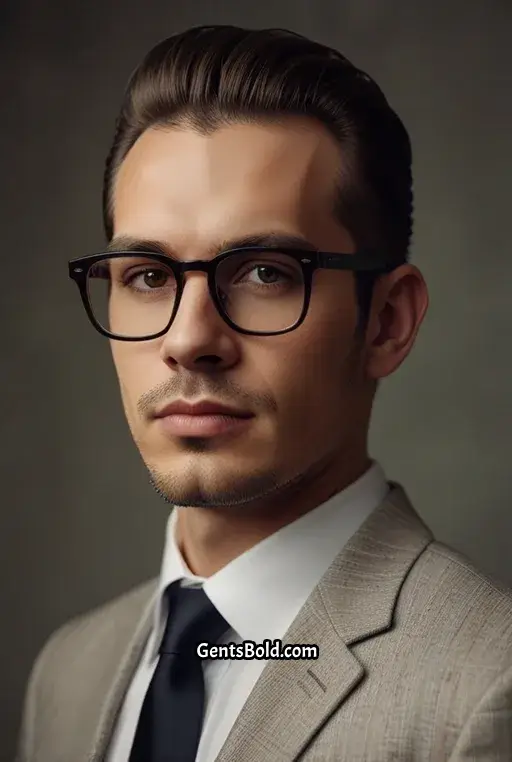 24. High Ponytail with Square Eyeglasses