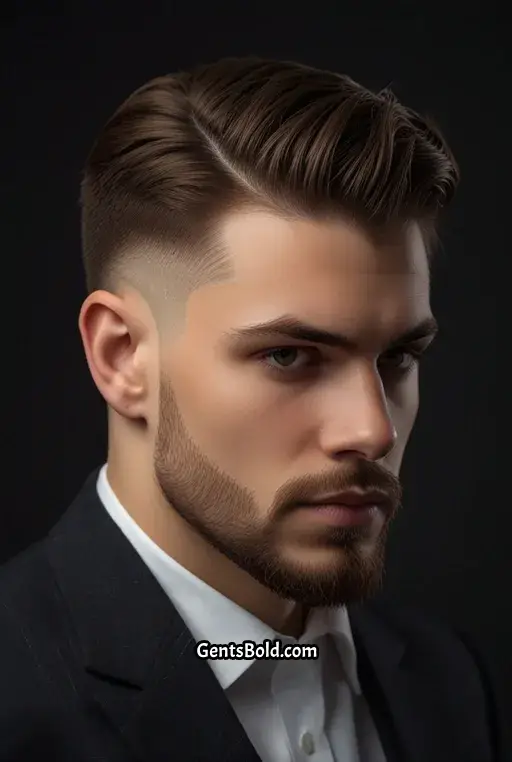 3. Classic Mid Fade with Comb Over