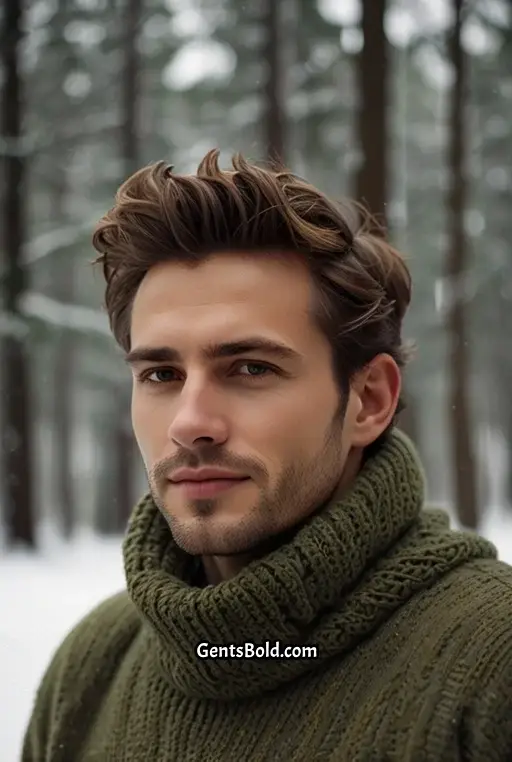 4. Messy Quiff for Winter