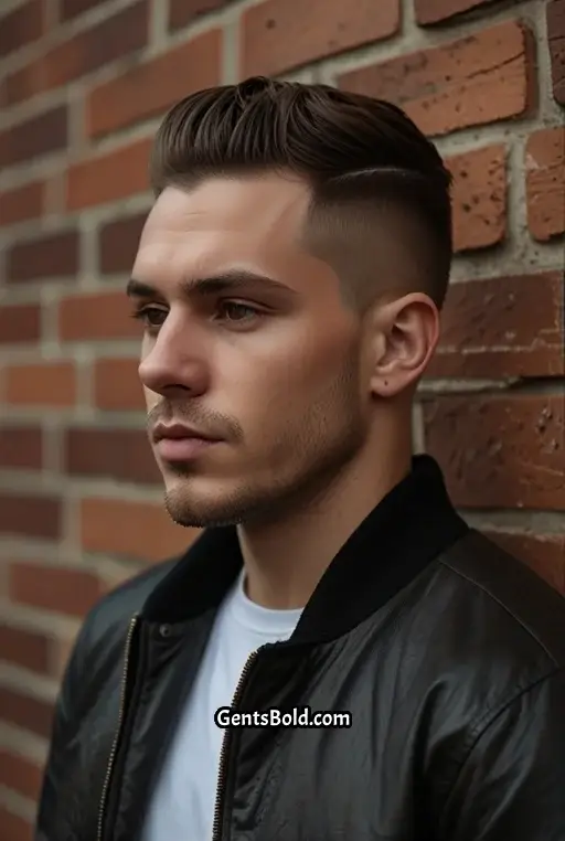 5. Low Skin Fade with Hard Part