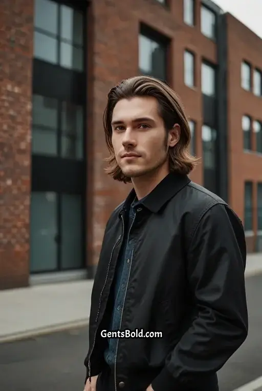 6. Side Parted Shoulder Length Hair