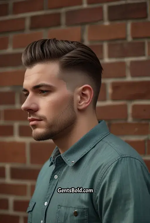 7. Mid Fade with Pompadour
