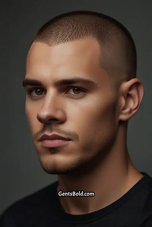7. Modern Buzz Cut with Undercut Sides