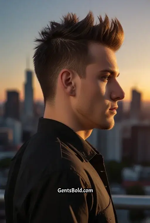 7. Spiky Hair with a Taper Fade