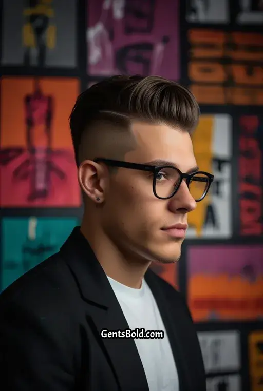 8. Undercut With Thick Black Glasses