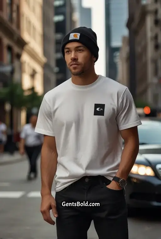 8. Urban Vibes with Carhartt Beanie and Graphic Tee