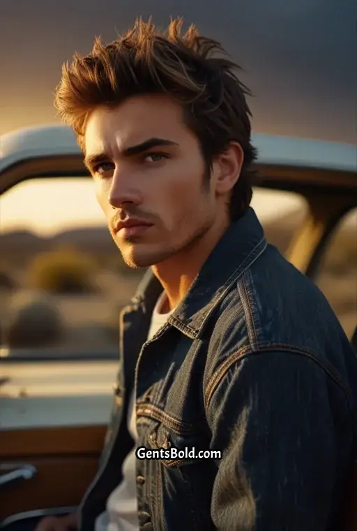 9. Messy Spiky Hair with a Rugged Edge