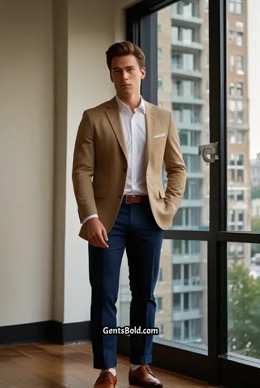 1. Modern Blazer and Chinos Combo