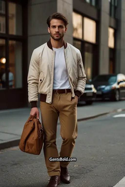 11. Lightweight Jacket and Corduroy Pants