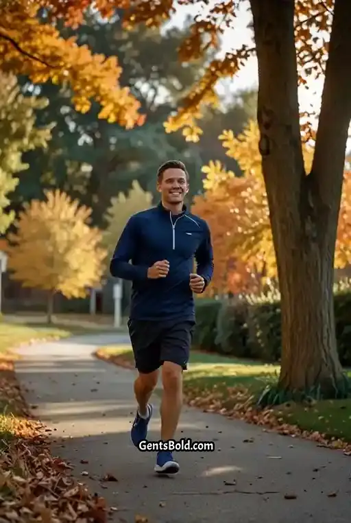 11. Navy Quarter Zip Pullover with Grey Joggers