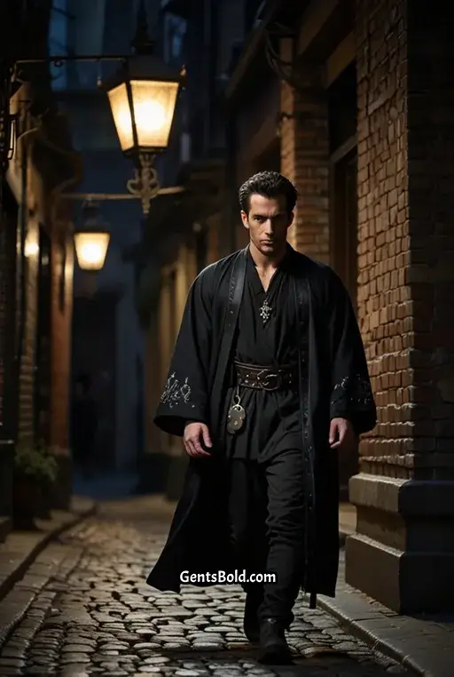12. Flowing Gothic Robe with Combat Boots