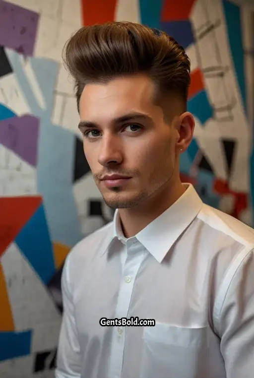 13. Quiff with Tapered Sides