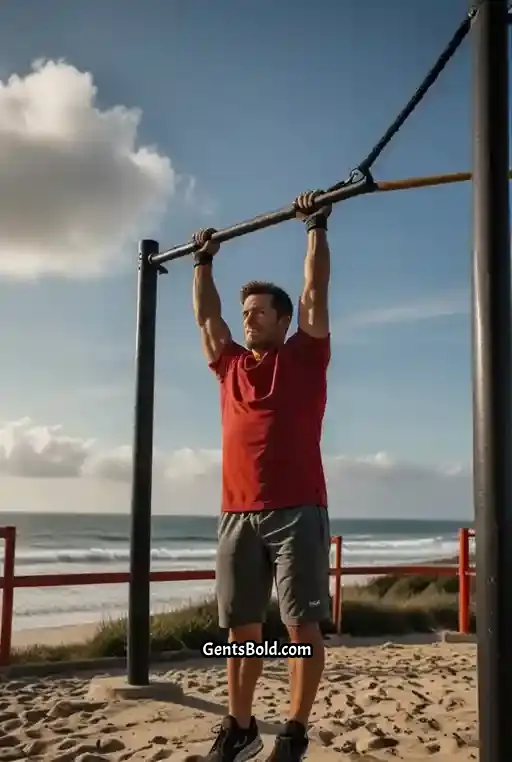 13. Red Sleeveless Hoodie with Grey Compression Pants