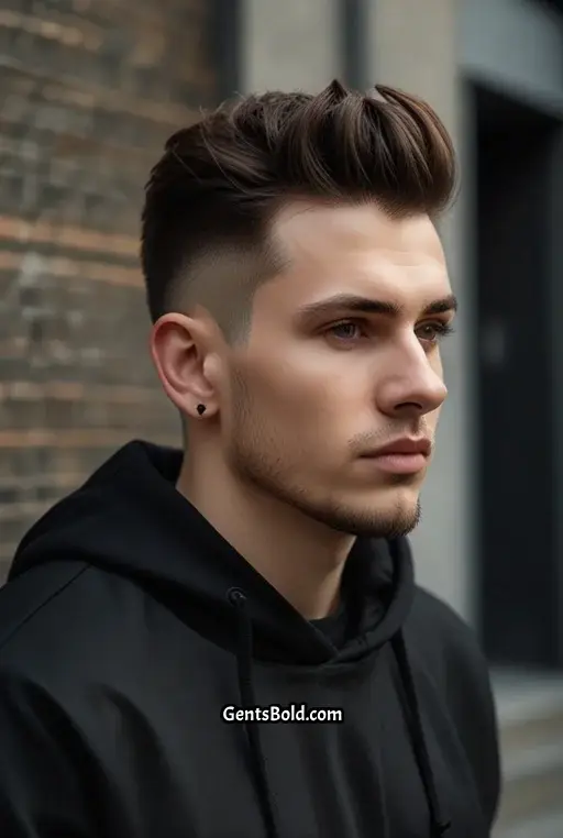 14. Short Quiff with High Fade