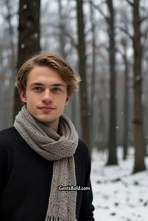 15. Relaxed Winter Look with a Knit Scarf