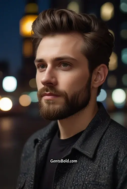 16. Quiff with Fade and Beard