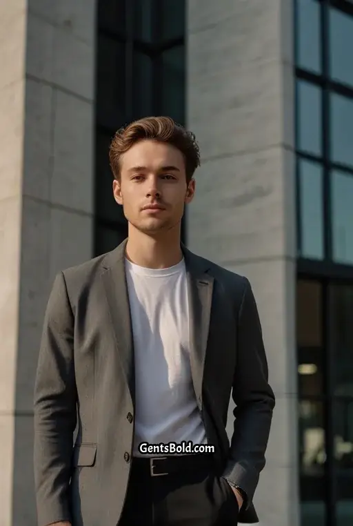 17. Blazer and Graphic T shirt