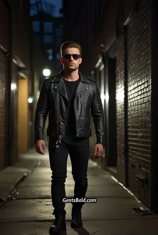 18. All Black Edgy Leather Outfit