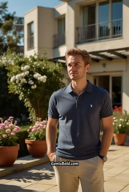 18. Casual Polo with Chinos