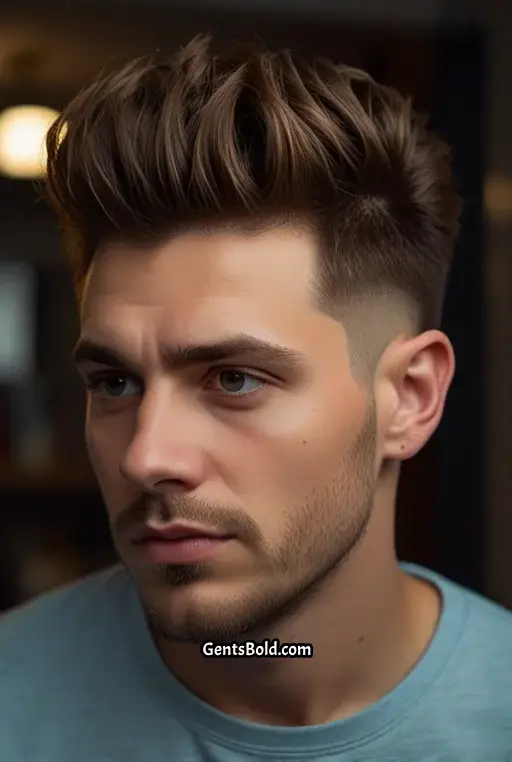 20. Quiff with Tight Fade