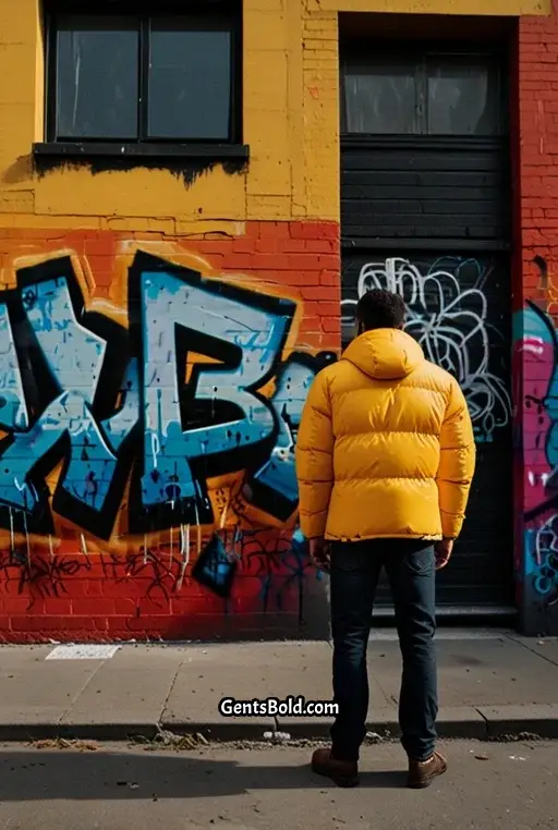 23. Bold Fashion Statement with a Yellow Puffer Jacket