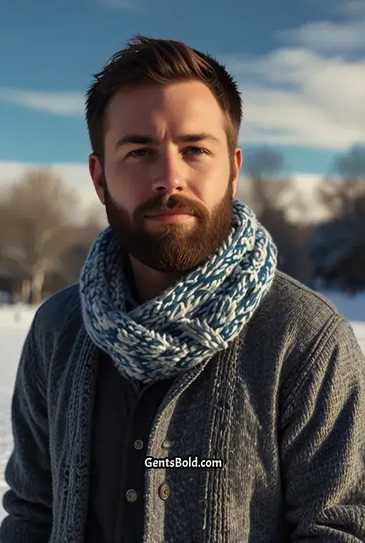 4. Layered Winter Look with a Thick Scarf