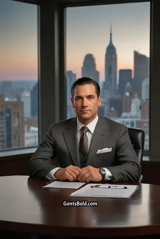 4. Slicked Back Business Style