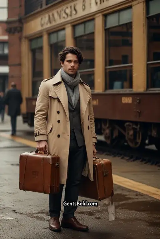 5. Winter Travel Style with a Grey Cashmere Scarf