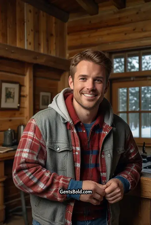 8. Cozy Weekend Look with a Checked Scarf