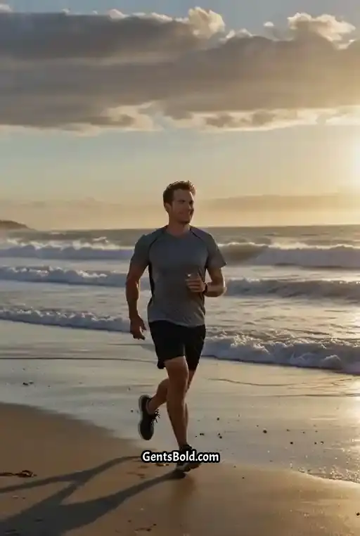 8. Grey T Shirt with Black Running Shorts