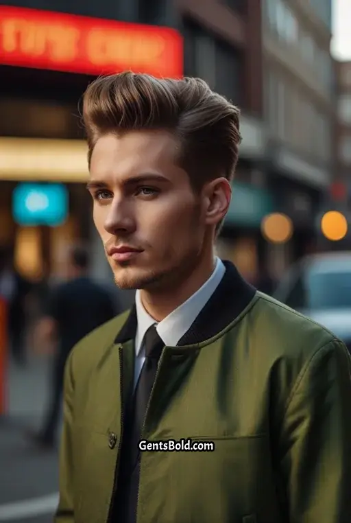 8. Quiff with Side Part