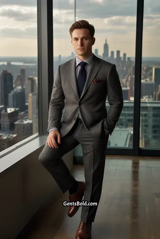 9. Winter Business Casual with a Wool Plaid Scarf