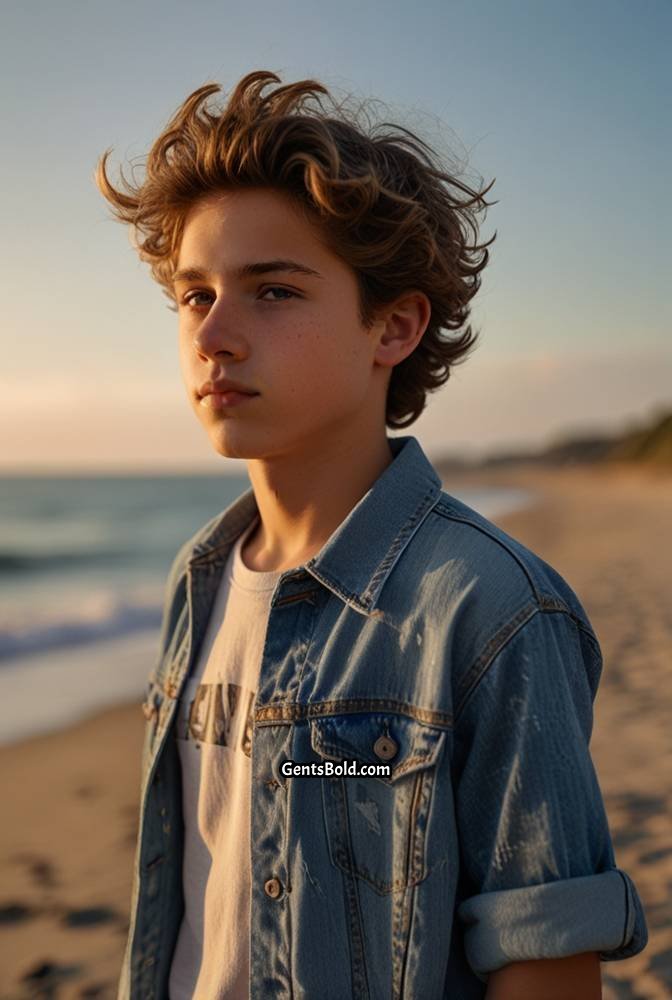 10. Casual Tousled Hair with Light Fade