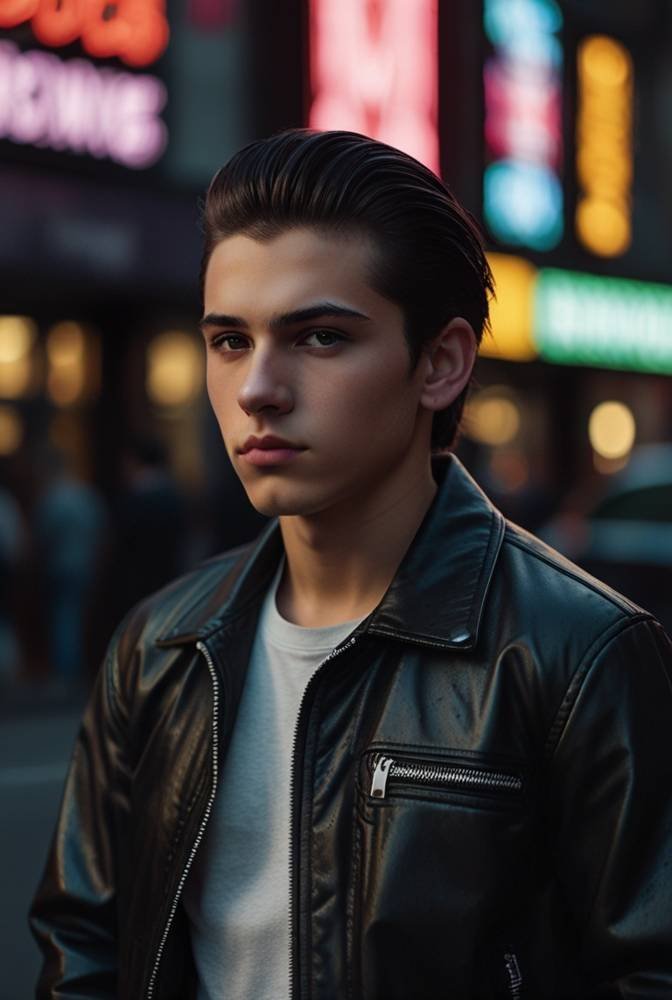 12. Slicked-Back Hair with Mid Fade