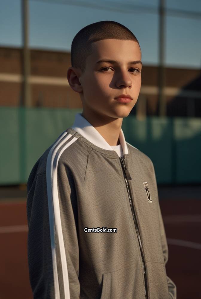 13. Buzz Cut with Sharp Line-Up
