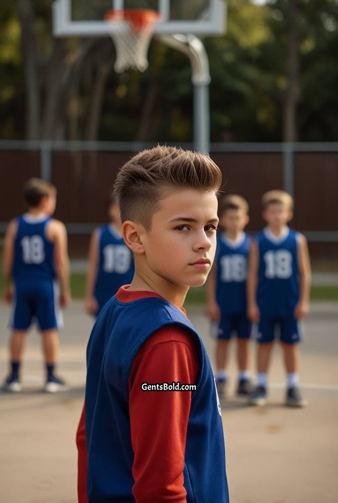 13. Faux Hawk with Low Fade