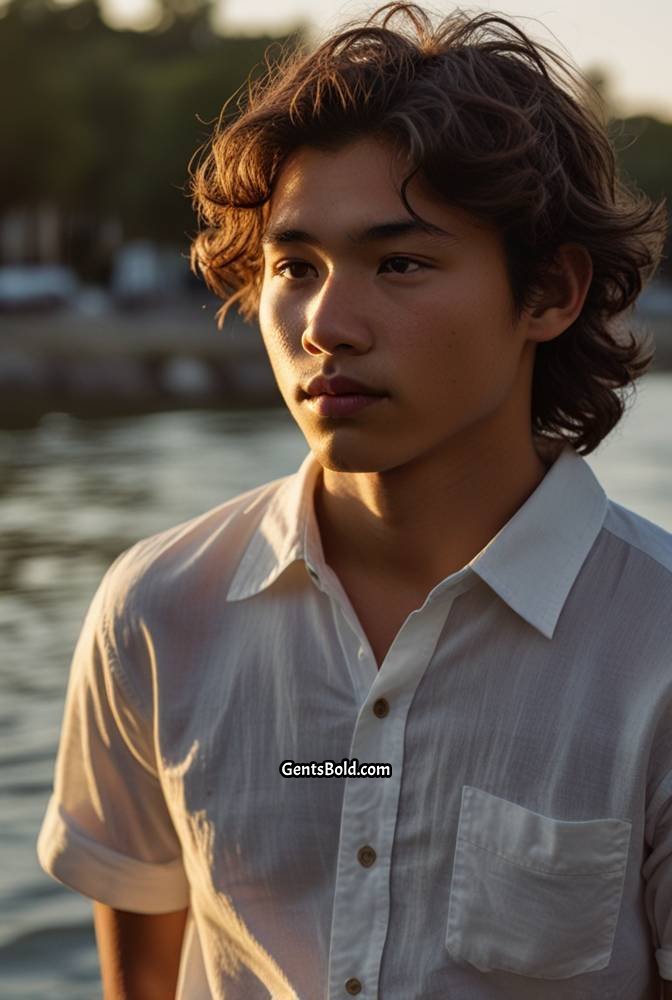 13. Medium-Length Messy Curls for a Playful Look