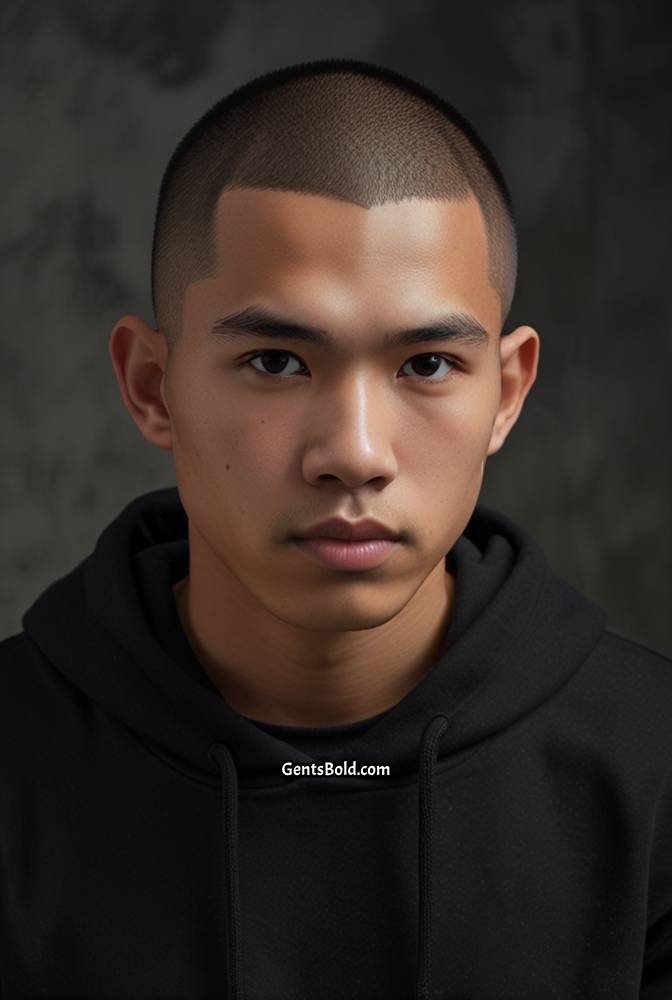 16. Buzz Cut with a Sharp Line-Up