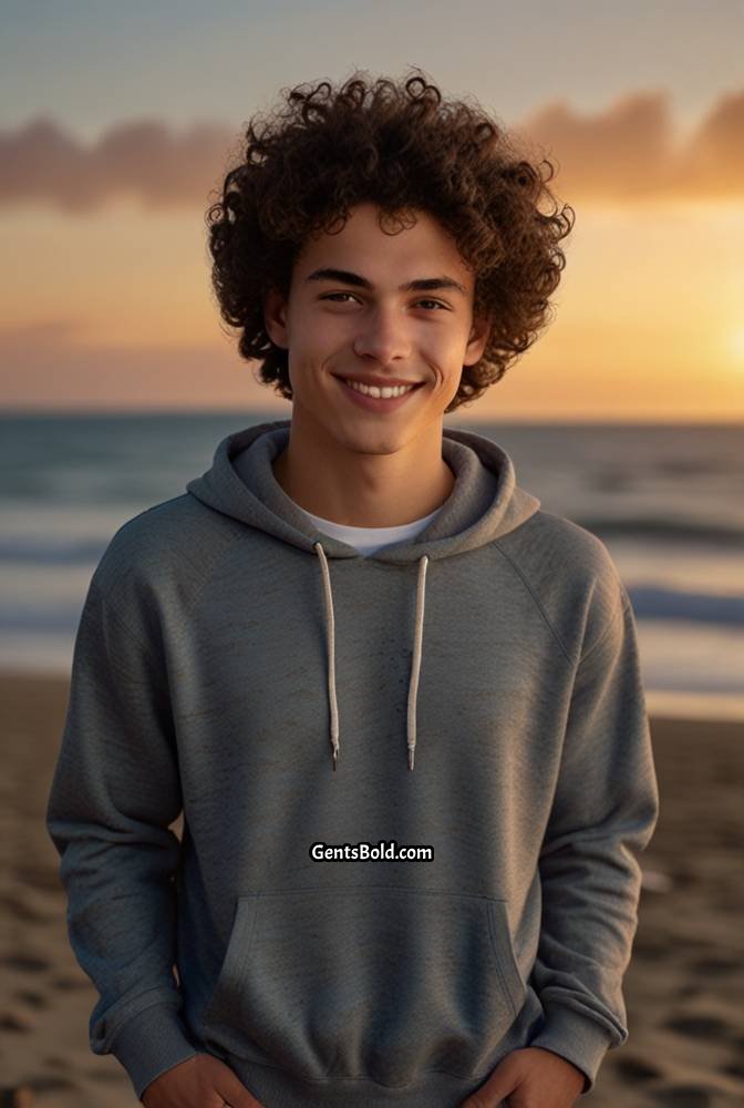 17. Curly Top with Tapered Sides