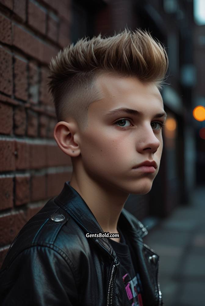 18. Modern Mohawk with Skin Fade