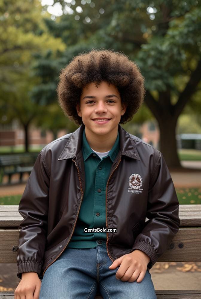 19. Curly Afro with Shape-Up