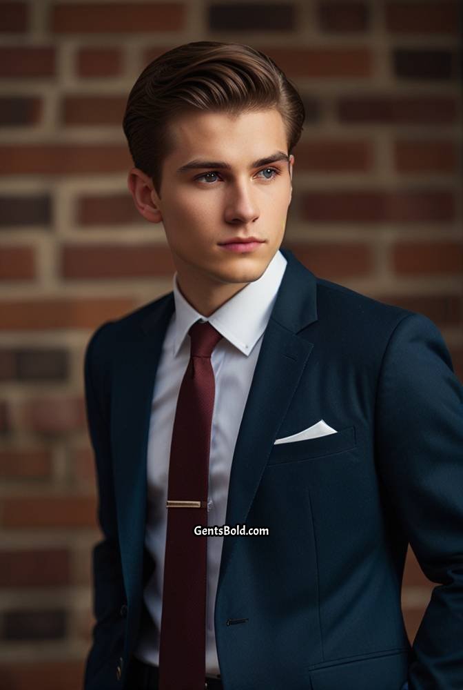 2. Classic Side Part with Low Fade
