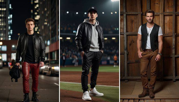 21 Men's Leather Pants Outfits for Bold Looks