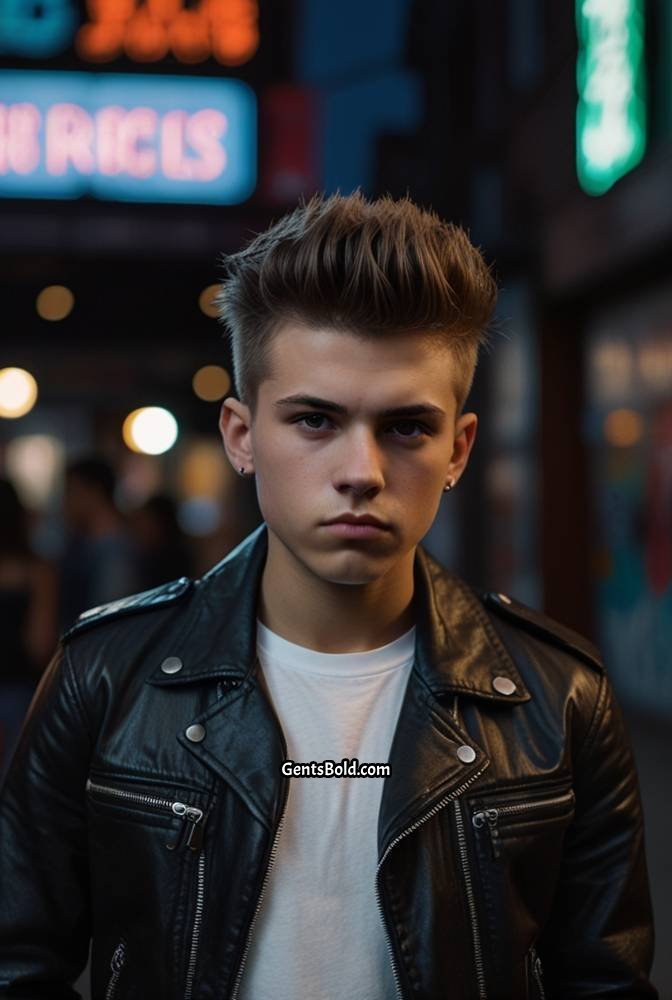 23. Spiky Top with Mid Fade