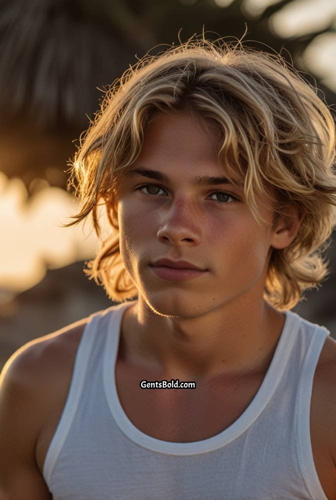 24. Long and Layered Surf Cut