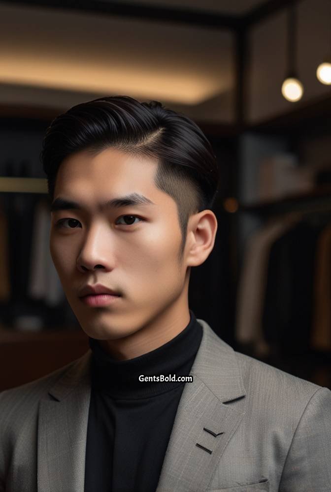 3. Sharp Undercut with Side Part
