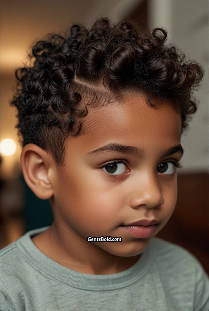 3. Short Curly Fade
