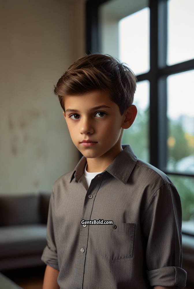 3. Taper Fade with Side-Swept Bangs