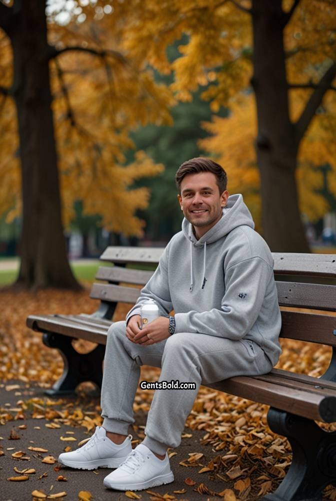 4. Grey Hoodie with Joggers